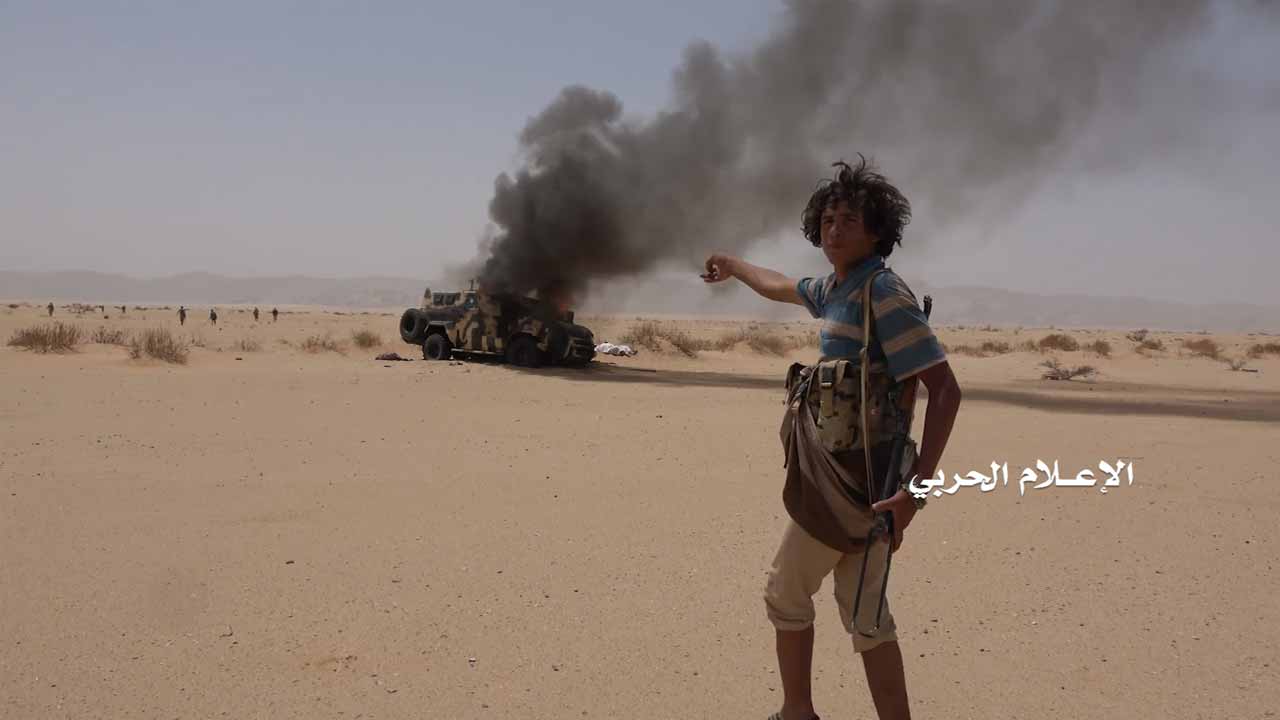 نجران – صد زحف واسع لمرتزقة العدوان على مواقع المجاهدين في صحراء الاجاشر قبالة منفذ الخضراء