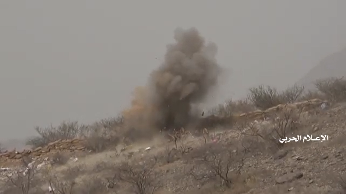 جيزان – استهداف مواقع مرتزقة الجيش السعودي في تبة الدفاع بمحور المدافن
