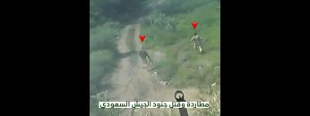 مطاردة وقتل جنود جيش النظام السعودي – من مشاهد تحرير عشرات المواقع قبالة الخوبة بجيزان – #تنكيل