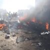 مشاهد لإطلاق الدفاعات الجوية صاروخ أرض-جو على طائرة تجسسية بدون طيار نوع MQ9 وإسقاطها في العاصمة صنعاء .mp4_snapshot_03.05.680