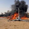 مشاهد حطام طائرة بيرقدار أكنجي لحظة تنفيذها اعمال عدائية في اجواء محافظة الجوف 02